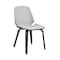 Armen Living Brinley Gray Faux Leather and Black Wood Dining Room Accent Chair LCBNSIBLGR - alternate 1